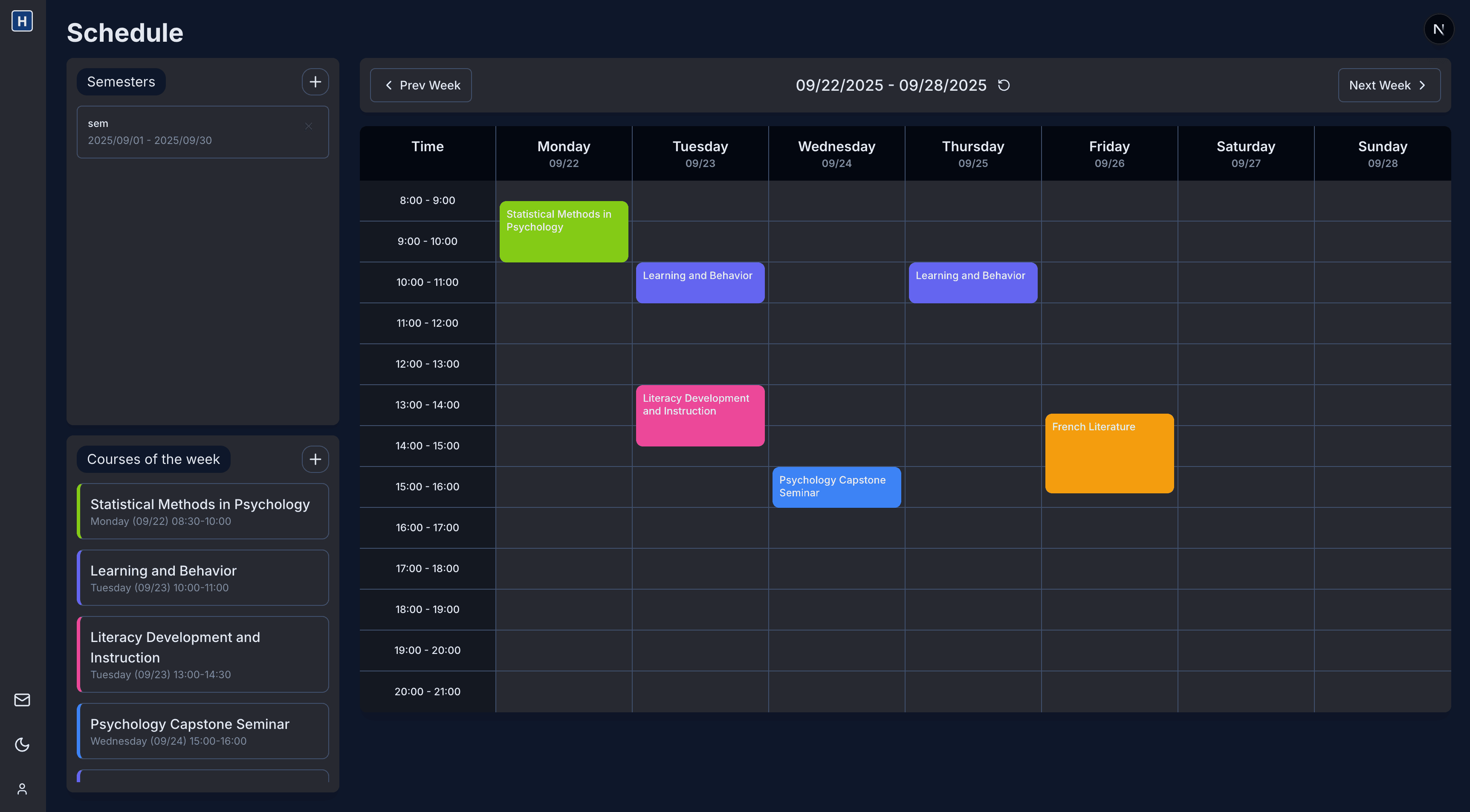 schedule preview